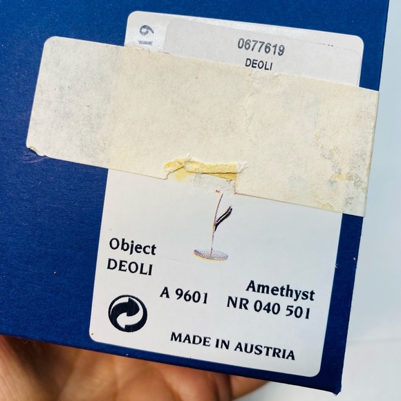 Swarovski Crystal Paradise Deoli Flower Amethist Original Box Swan Signed 677619 - Picture 16 of 16